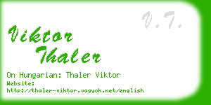 viktor thaler business card